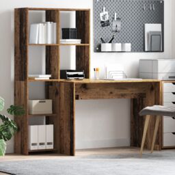 Berkfield Home with Shelf with Storage Old wood Engineered wood in Brown - thumbnail 1