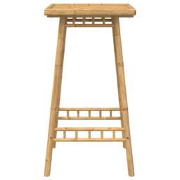 Berkfield Home Outdoor Bar Table Square 55x55x100 cm Bamboo in Light Tan - Size: 55 x 55 x 100 cm - thumbnail 5