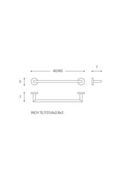 Cosmic Towel Rail, 40cm, Matt Black, Hidden fixings, Start Collection in Black - thumbnail 5