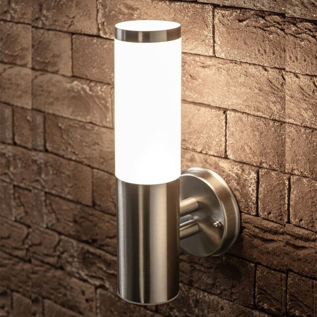 CGC Lighting 'Aster' Stainless Steel Outdoor Wall Light in Metallic Silver - image 1