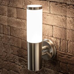 CGC Lighting 'Aster' Stainless Steel Outdoor Wall Light in Metallic Silver - thumbnail 1