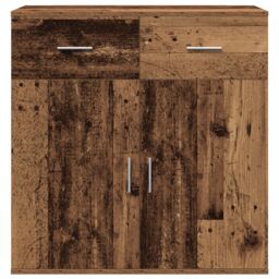 Berkfield Home Sideboard with Drawer with Shelf with Storage with Door Old wood Engineered wood in Brown - thumbnail 6