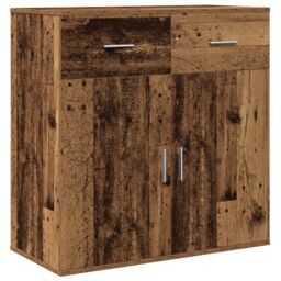 Berkfield Home Sideboard with Drawer with Shelf with Storage with Door Old wood Engineered wood in Brown - thumbnail 2