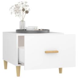 Berkfield Home Coffee Tables 2 pcs White 50x50x40 cm Engineered Wood - Size: 50 x 50 x 40 cm - thumbnail 5