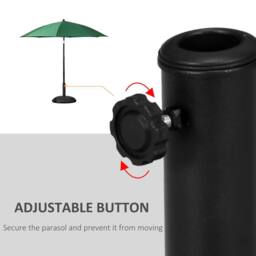 OUTSUNNY Base Grand Round Weight Steel 49cm Patio Outdoor in Black - thumbnail 6
