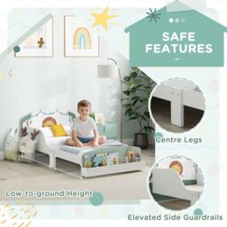 AIYAPLAY Toddler Bed, Themed Kids Bed Frame with Storage in Green - thumbnail 4