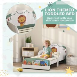 AIYAPLAY Toddler Bed, Themed Kids Bed Frame with Storage in Green - thumbnail 6