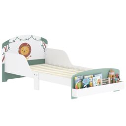AIYAPLAY Toddler Bed, Themed Kids Bed Frame with Storage in Green - thumbnail 2