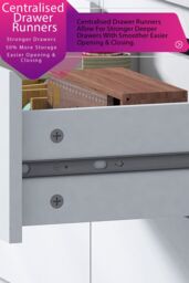 FWStyle 7 Drawer Matt White Merchant Chest Of Drawers - Stora - thumbnail 3