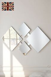Yearn Mirrors Yearn art deco Bevelled mirror 122x74cm in Black - Size: 122x74 cm