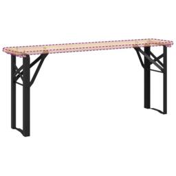Berkfield Home Beer Bench Legs 2 pcs Foldable Black Powder-coated Steel - thumbnail 3