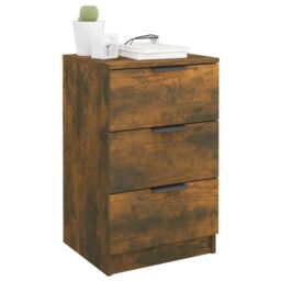 Berkfield Home Bedside Cabinets 2 pcs Smoked Oak 40x36x65 cm in Brown - Size: 40 x 36 x 65 cm - thumbnail 4
