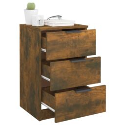 Berkfield Home Bedside Cabinets 2 pcs Smoked Oak 40x36x65 cm in Brown - Size: 40 x 36 x 65 cm - thumbnail 5