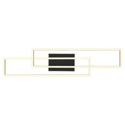 Netlighting Dakari Semi Flush Ceiling Light Matt Black Gold 2x LED 3000K - thumbnail 4