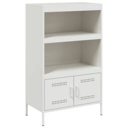 Berkfield Home Highboard White 68x39x113 cm Steel - Size: 68 x 39 x 113 cm - thumbnail 2