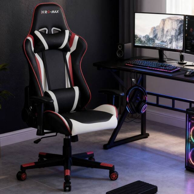 RayGar RG-MAX Gaming Chair High Back, Padding, Adjustable Height & Arms in Red - Size: 1 Pack - image 1