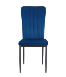 MCC Direct Set of 2 Velvet Dining Chairs Padded Upholstered Accent Chair Elle in Blue - thumbnail 3
