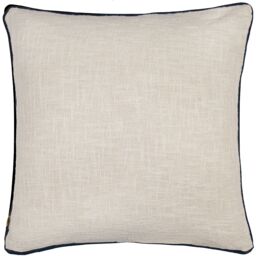 Paoletti Delphine Floral 100% Cotton Cushion in Mid Blue - Size: 50 cm x 50 cm - thumbnail 3