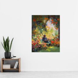 "Artery8 The English Country Garden Summer Relaxation Paining Flowers Trees Extra Large XL Wall Art Poster Print - Size: W24"" x H32""" - thumbnail 4