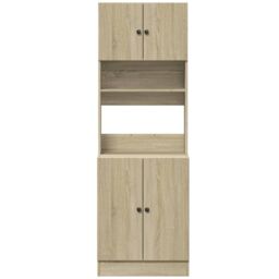 Berkfield Home Kitchen Cabinet Sonoma Oak 60x50x180 cm Engineered Wood in Brown - Size: 60 x 50 x 180 cm - thumbnail 4