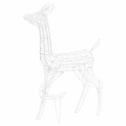 Berkfield Home Acrylic Reindeer Family Christmas Decoration 300 LED Cold White - thumbnail 8