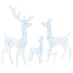 Berkfield Home Acrylic Reindeer Family Christmas Decoration 300 LED Cold White