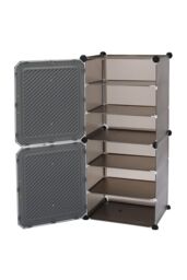 Living and Home 6-Layer Shoes Cabinet Shoe Storage Organizer for Entryway in Dark Grey - thumbnail 3
