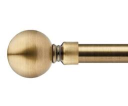 New Edge Blinds 16-19mm Sphere Extendable Eyelet Metal Curtain Pole Set in Bronze - Size: 120 cm - thumbnail 1