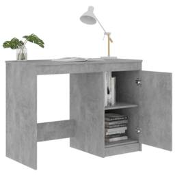 Berkfield Home Modern Desk Concrete Grey 100x50x76 cm Engineered Wood - Size: 100 x 50 x 76 cm - thumbnail 6