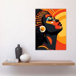 "Artery8 Strong Artwork Of Black Woman Sun Worship Large Wall Unframed Art Poster Print Thick Paper 18X24 Inch - Size: W18"" x H24""" - thumbnail 4