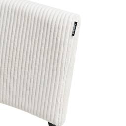 Wyld and Coco Heritage Home Set of 2 Off-White Corduroy Dining Chairs in White - thumbnail 9