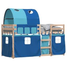 Berkfield Home Bunk Bed without Mattress Blue 90x190 cm Single Solid Wood Pine - thumbnail 4
