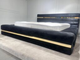 HOB Furniture The Aruba Bed, Luxury French Velvet, Black - Size: Emperor - thumbnail 5