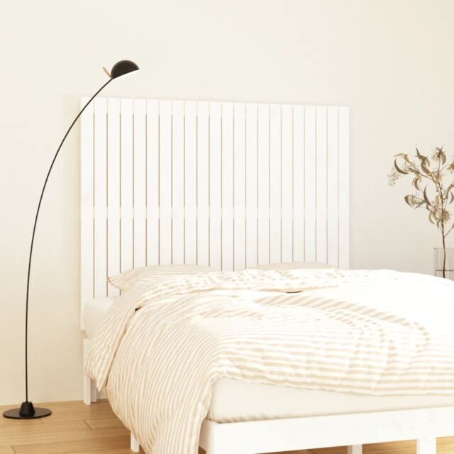 Berkfield Home Wall Headboard White 140x3x110 cm Solid Wood Pine - Size: 140 x 3 x 110 cm - image 1