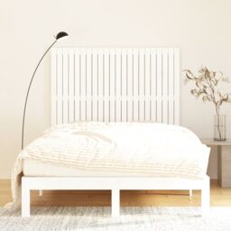 Berkfield Home Wall Headboard White 140x3x110 cm Solid Wood Pine - Size: 140 x 3 x 110 cm - thumbnail 3