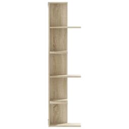 Berkfield Home Wall Corner Shelf Sonoma Oak 36.5x36.5x140 cm Engineered Wood in Light Tan - thumbnail 5