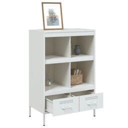 Berkfield Home Highboard White 68x39x101.5 cm Steel - thumbnail 5
