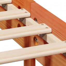 Berkfield Home Bed Frame without Mattress Wax Brown 160x200 cm Solid Wood Pine - thumbnail 9