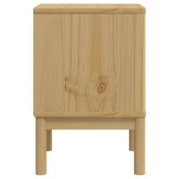 Berkfield Home Beautiful Bedside Cabinet FLORO Wax Brown 45x39x57 cm Solid Wood Pine in Light Brown - Size: 45 x 39 x 57 cm - thumbnail 6