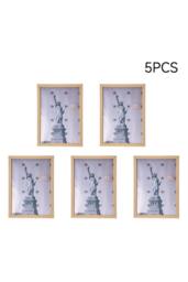 Living and Home 5-Piece Photo Frame Set in Natural - thumbnail 5