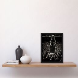 Artery8 Wall Art Print Rugby Lineout Catch Action Photo Black White Sport Artwork Art Framed - Size: A4 - thumbnail 4