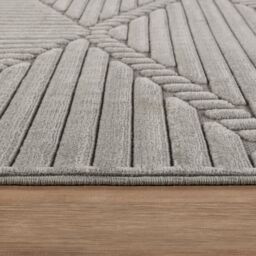Livabliss Le Mans-Modern Beige Grey White 3D High & Low Pile Textured In- & Outdoor Rug - Size: 120 cm x 170 cm - thumbnail 7