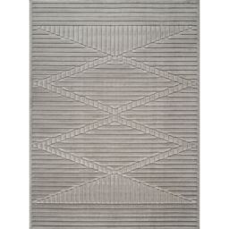 Livabliss Le Mans-Modern Beige Grey White 3D High & Low Pile Textured In- & Outdoor Rug - Size: 120 cm x 170 cm - thumbnail 2