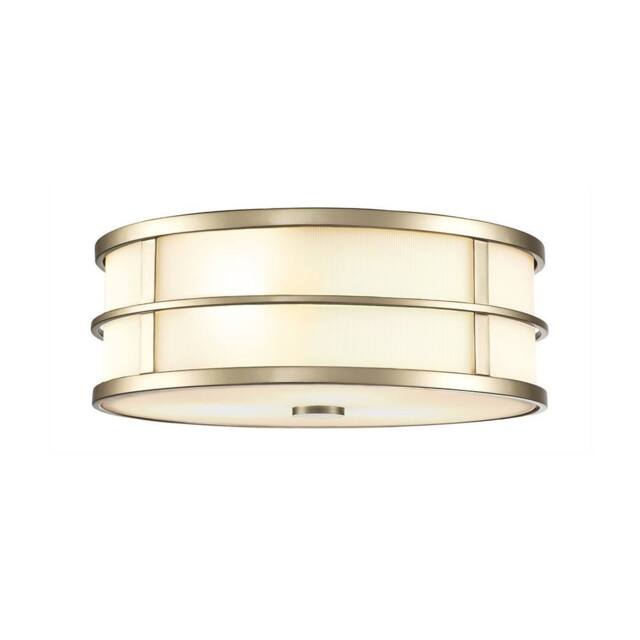 Netlighting Fusion 3 Light Cylindrical Ceiling Light Painted Natural Brass in Yellow - image 1