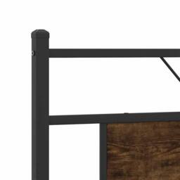 Berkfield Home Bed Frame without Mattress Smoked Oak 183x213 cm Engineered Wood in Brown - thumbnail 9