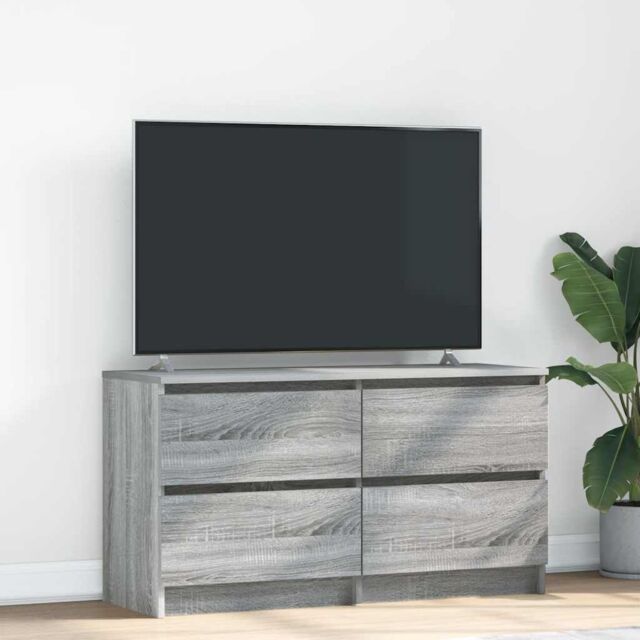 Berkfield Home TV Cabinet Grey Sonoma 100x35x54 cm Engineered Wood - Size: 100 x 35 x 54 cm - image 1