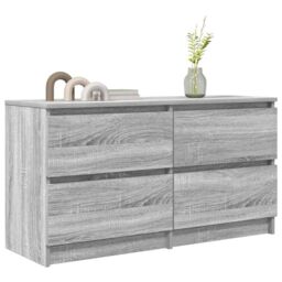 Berkfield Home TV Cabinet Grey Sonoma 100x35x54 cm Engineered Wood - Size: 100 x 35 x 54 cm - thumbnail 4