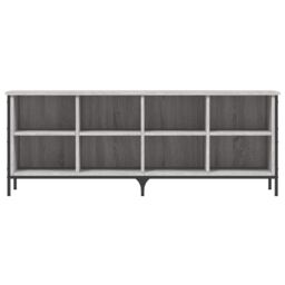 Berkfield Home Shoe Cabinet Grey Sonoma 131x35x50 cm Engineered Wood - Size: 131 x 35 x 50 cm - thumbnail 4