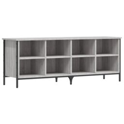 Berkfield Home Shoe Cabinet Grey Sonoma 131x35x50 cm Engineered Wood - Size: 131 x 35 x 50 cm - thumbnail 2