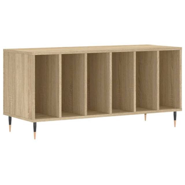 Berkfield Home Record Cabinet Sonoma Oak 100x38x48 cm Engineered Wood in Light Oak - Size: 100 x 38 x 48 cm - image 1